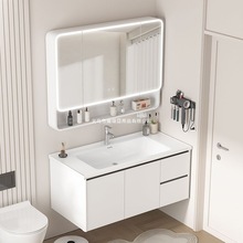 双抽屉加厚太空铝蜂窝浴室柜盆组合洗漱洗脸盆一体陶瓷洗手台盆