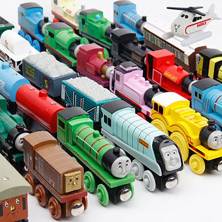 木质小火车玩具兼容轨道儿童木制磁性火车头车厢装饰男孩礼物批发