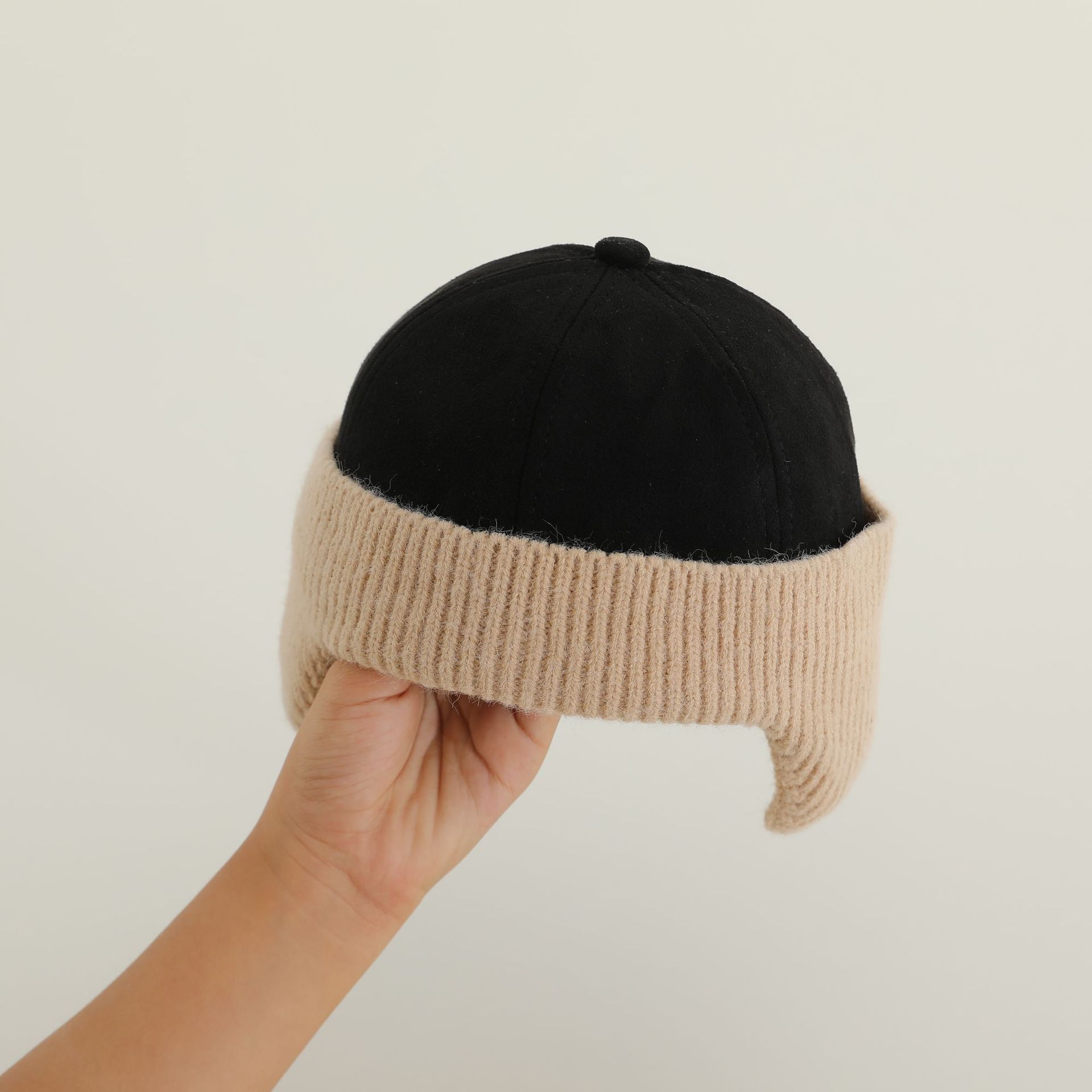 Sombreros infantiles otoño invierno letras de placa de protección de orejas sombreros principales para bebés de otoño adorable sombrero de punto de aire extranjero