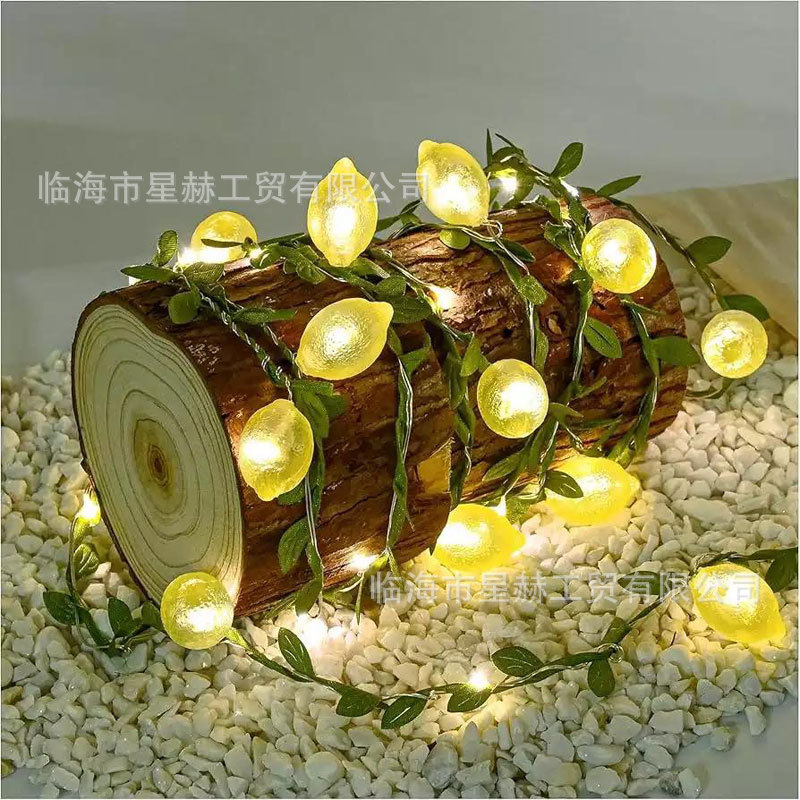 Simulated Green Leaf Vine Led Light String Lemon Vine Copper Wire Light Indoor and Outdoor Christmas Decoration Garland Led String Light Simulated Green Leaf Vine Led Light String Lemon Vine Copper Wire Light Indoor and Outdoor Christmas Decoration Garland Led String Light