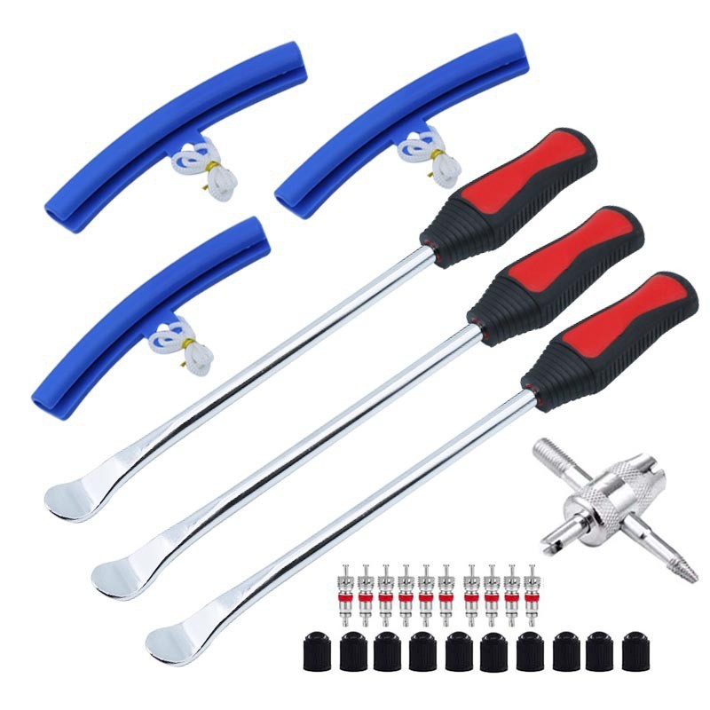 扒胎专用轮胎撬棒杠杆工具汽车扒胎拆胎撬棍钢圈护套拆胎工具套装