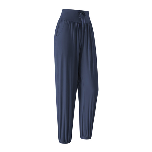 Lulu slim quick-dry running pants for women, foot-binding loose yoga drape summer sun protection high-waist fitness pants