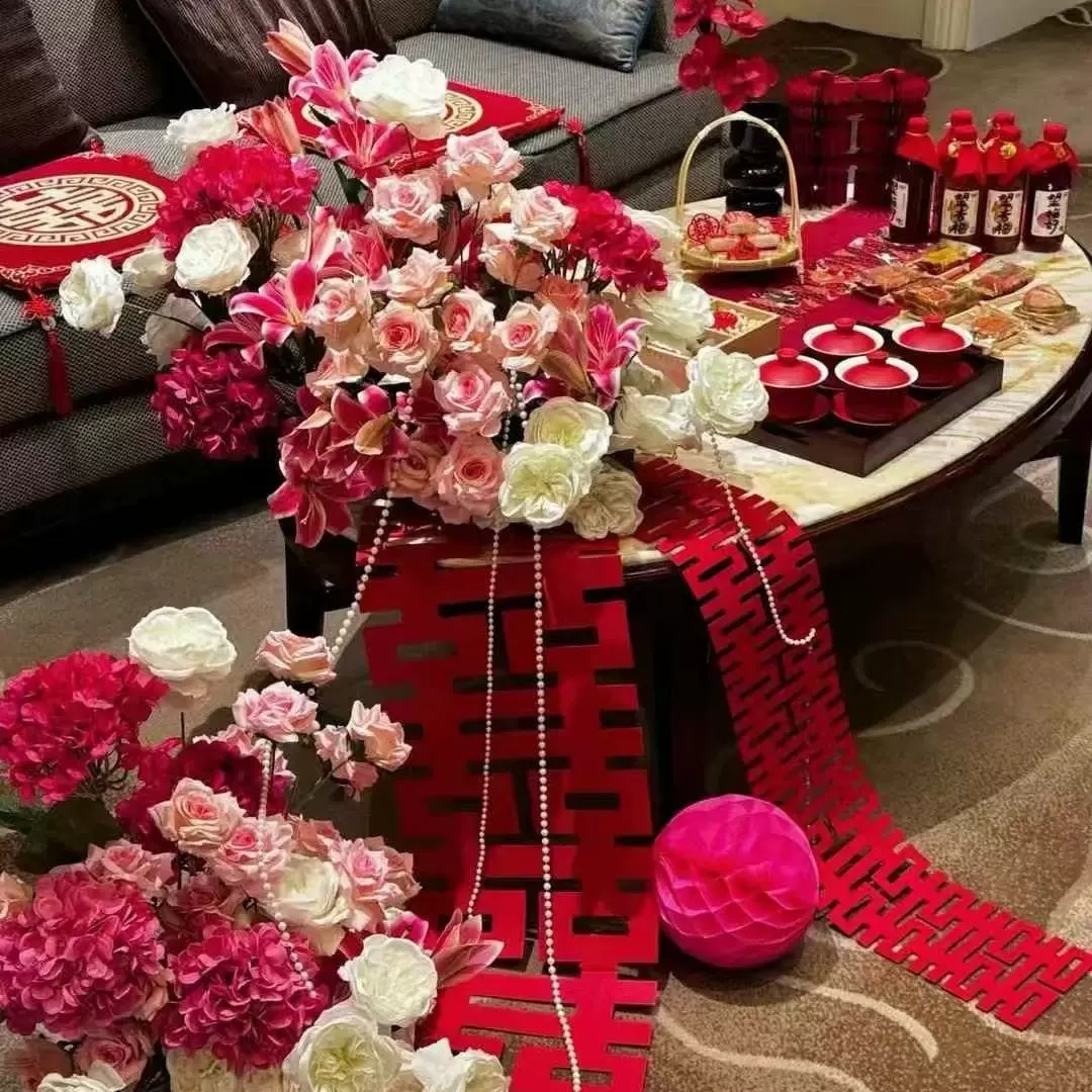 定制组合花材 来图IV1搭配花艺师按需配色婚房莫奈花园门头造景