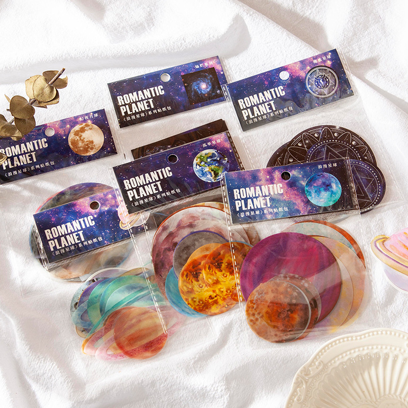 By.Nacoo PET sticker pack Romantic Planet Series ins cute decorative stickers 20 pieces in 6 styles