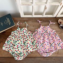 New Set for Baby Girls 2023 Summer Stylish and Trendy Baby and Toddler Floral Print Top with Pouch Two-Piece Set