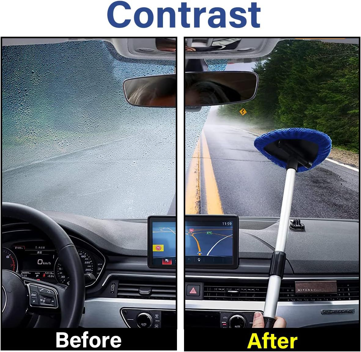 Microfiber Cloth Car Windshield Cleaning Tool