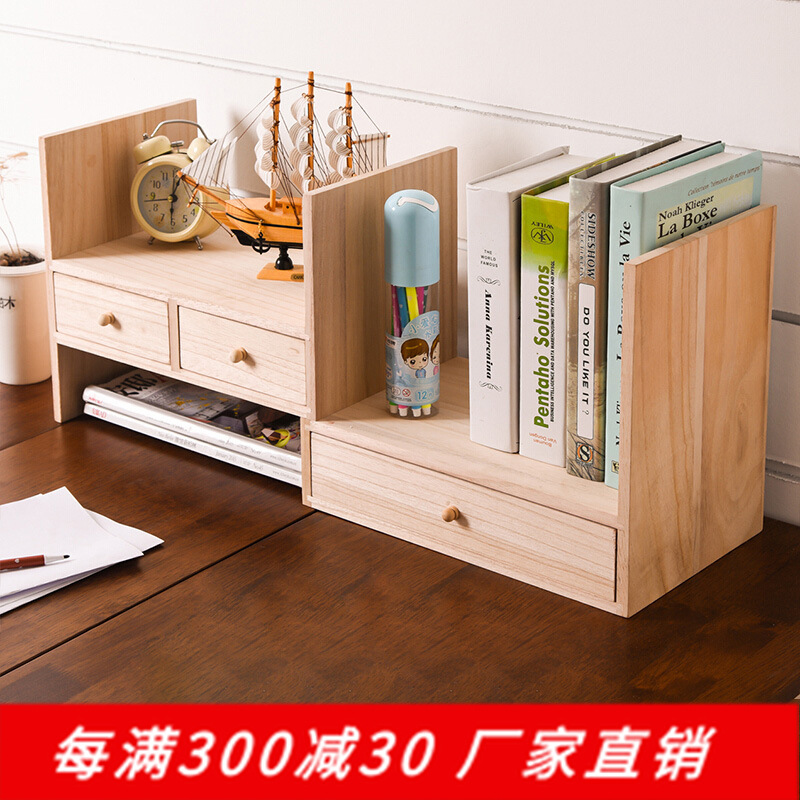 Homey Desktop Bookshelf Multi-layer Wooden Storage Shelf Creative Organizer Frame Student Simple Bookshelf Office Desk Bookshelf