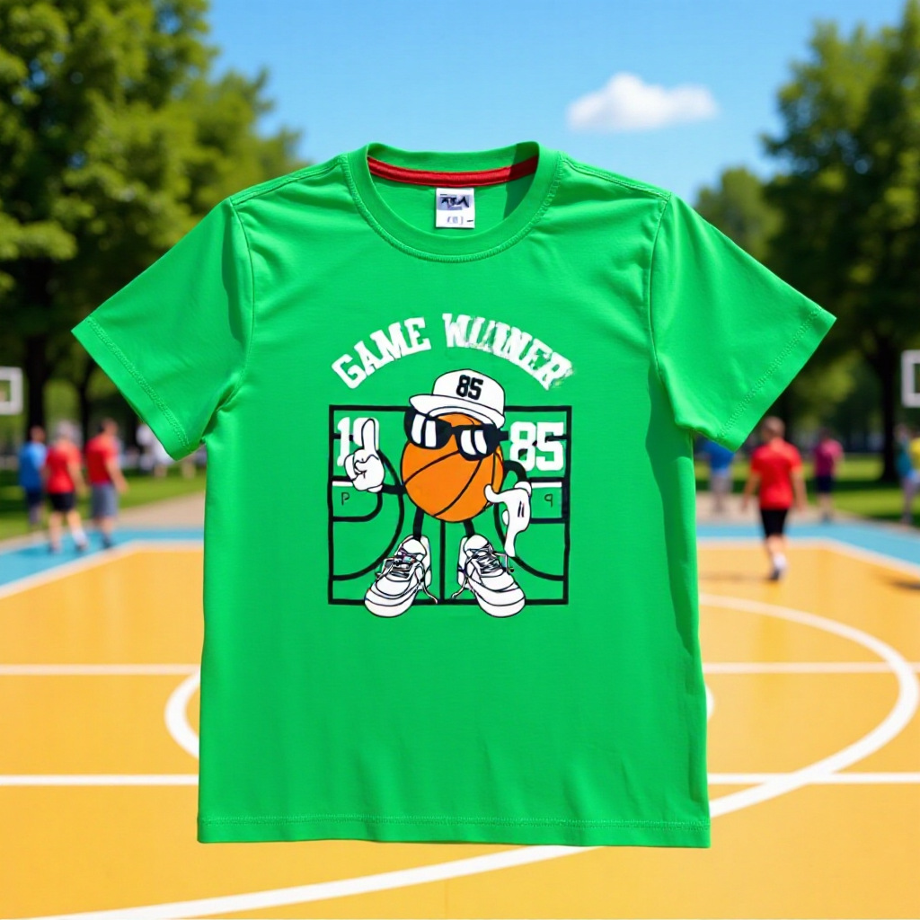 2025夏季男女印花圆领t恤短袖儿童运动舒适