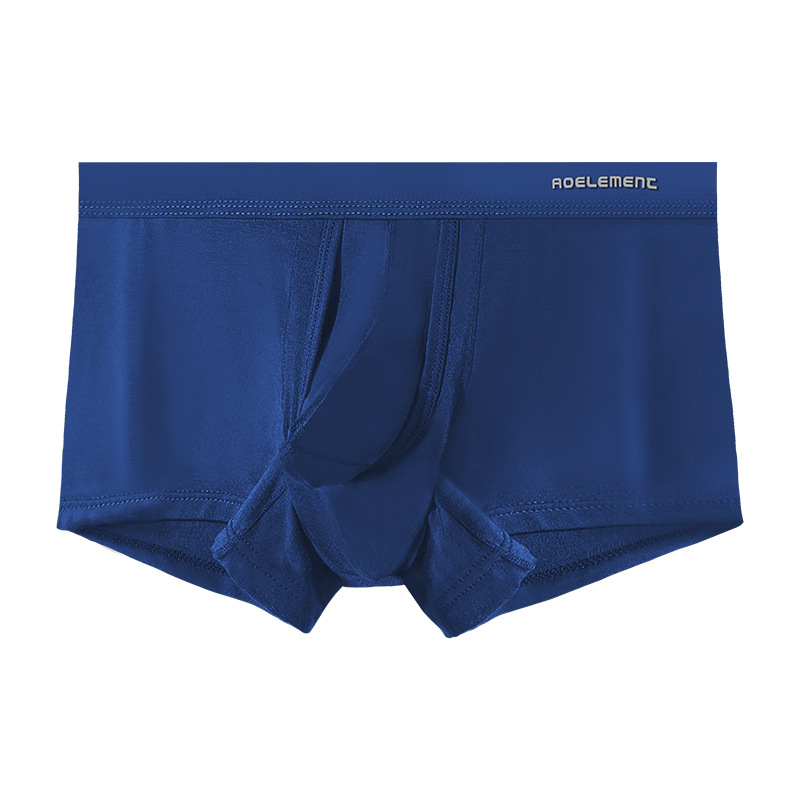 Ropa interior de los hombres jóvenes bolsa titular del escroto bala separación calzoncillos modal u convexa separación color sólido boxeadores cabeza