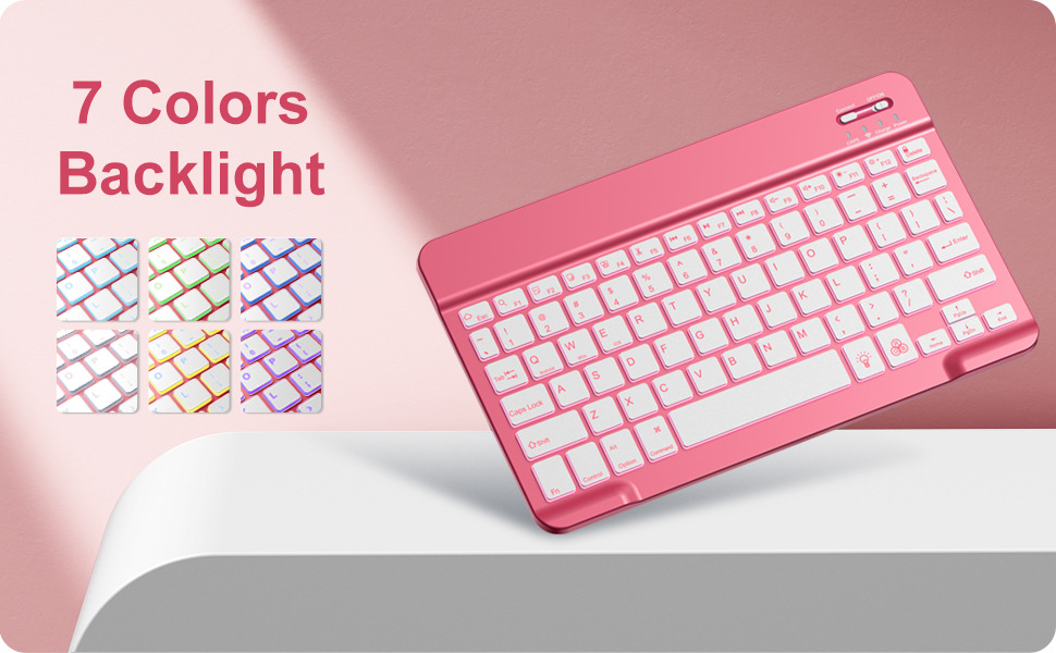 Funda con Teclado Bluetooth para iPad 10.9 Pulgadas Retroiluminado Magnético Desmontable con Ranura para Lápiz image 26