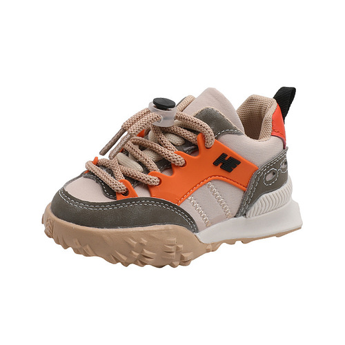 Wholesale children's leather and cloth children's shoes 2024 spring and autumn new children's sports shoes boys and girls shoes children's running shoes