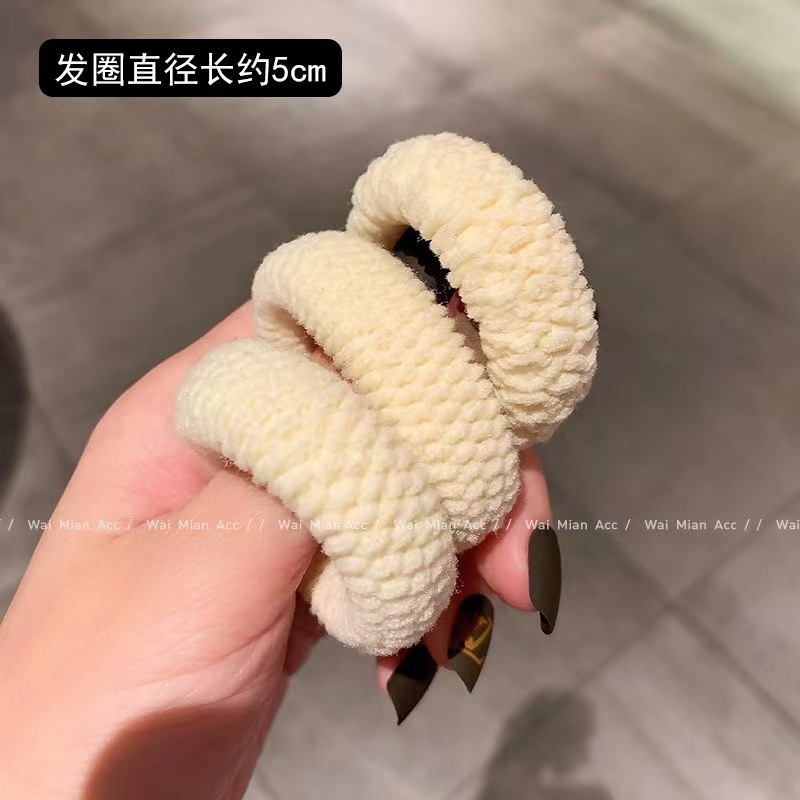 alta elasticidad duradera engrosada temperamento cabello de cola de caballo de cabello de correa de goma