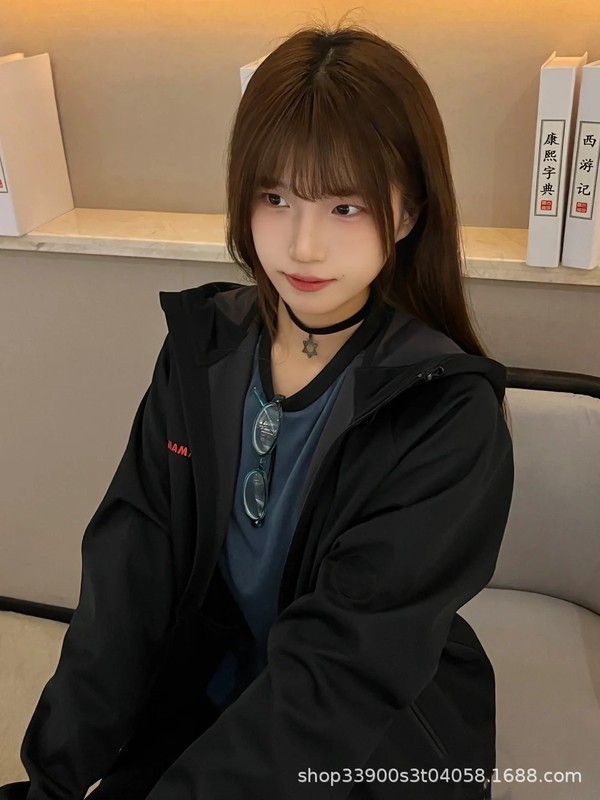 小象家秋季红标刺绣软壳冲锋衣外套男女户外宽松连帽运动软壳夹克|undefined