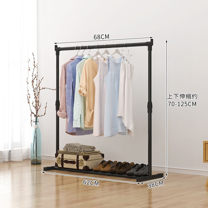 percha de secado de ropa doméstica suelo de secado vertical grosor de casa de alquiler ropa de dormitorio balcón barra de ropa fría simple telescópico
