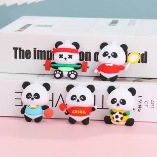 Original Cute Little Panda Doll Cartoon Stereo Keychain Pendant Accessories Backpack Bag Accessories Hanging Ornaments Wholesale