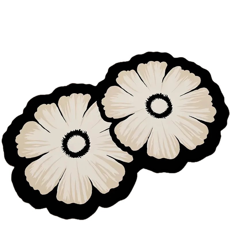 3d blommig diatomit badrumsmatta halkfri absorberande_voghion.com