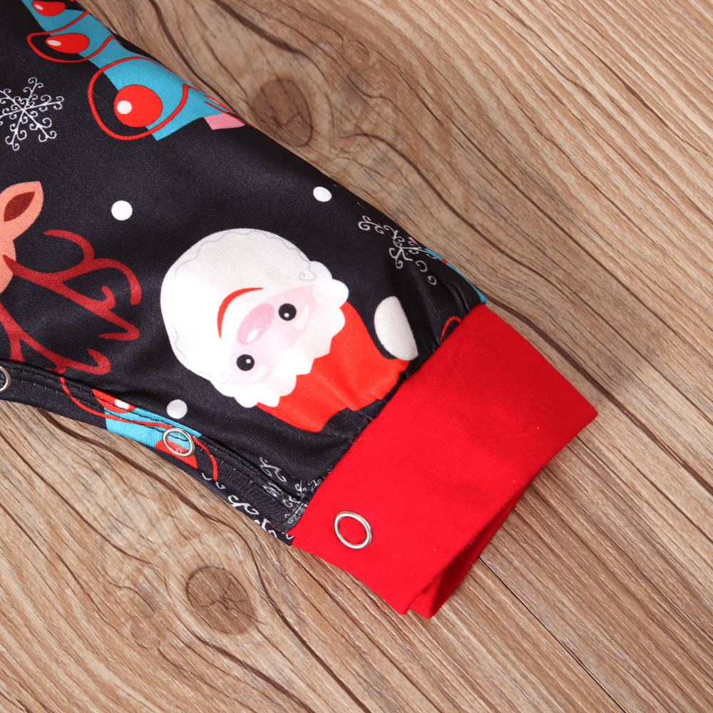 Natale Bambini primavera e autunno Natale vestito bretelle + tuta triangolare da arrampicata + cappello tre pezzi abbigliamento per bambini ins_voghion.com