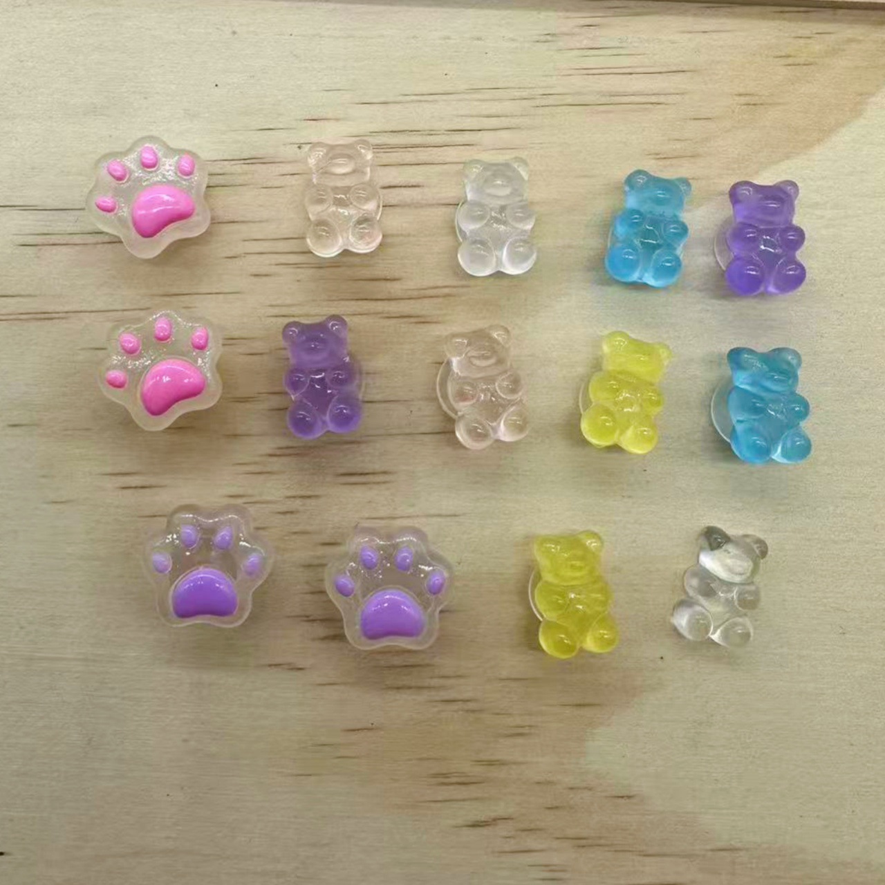 AB color adorable oso guía guía zapatos guía huellas de oso guía guía zapatillas guía guía di accesorios botones