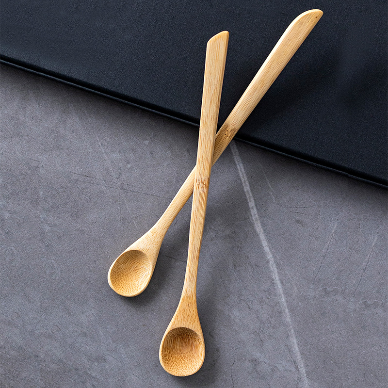 Cucharas de bambú 16X3CM19 * 3CM Cucharas de café carbonatadas Cucharas de café