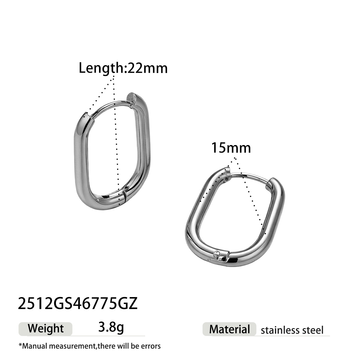 TENA Europa y los Estados Unidos lujo ligero de alto nivel de sensación de acero inoxidable pernos de orejas de diseño universal nicho de acero de titanio pernos de orejas de anillo de venta caliente transfronteriza