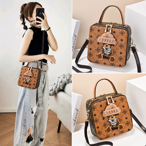Fashionable and stylish mobile phone bag 2024 new style cute portable cross-body mini small bag women's small square bag one piece drop shipping
