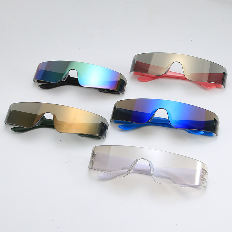 Outdoor Cycling 2026 New One-Piece Cyberpunk Style Fashion Large Frame Sunglasses Outdoor Sports Cycling Glasses_voghion.com