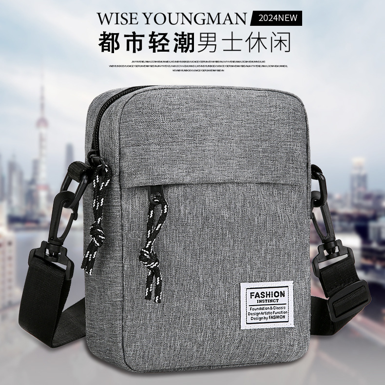 Bolsa de mano para hombres, paquete de herramientas de lona, bolso de teléfono móvil resistente al desgaste, mini bolso de hombro, mochila ligera