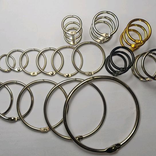 批发开口环钥匙扣卡圈装订环金属活页书环圆圈罗马杆窗帘环活动环