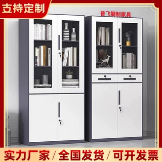 定制文件柜钢制套色窄边铁皮柜拆装资料柜办公柜储物柜财务凭证柜