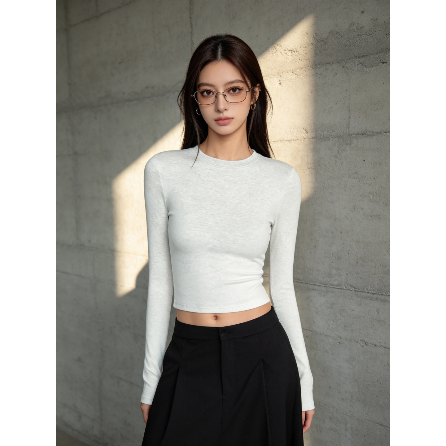 针织衫女款2026新款春秋季修身辣妹高级感通勤显瘦打底衫长袖上衣