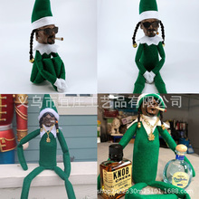 爱尔兰节日公仔娃娃跨境窥探弯腰圣诞精灵树脂工艺品摆件卡通手工