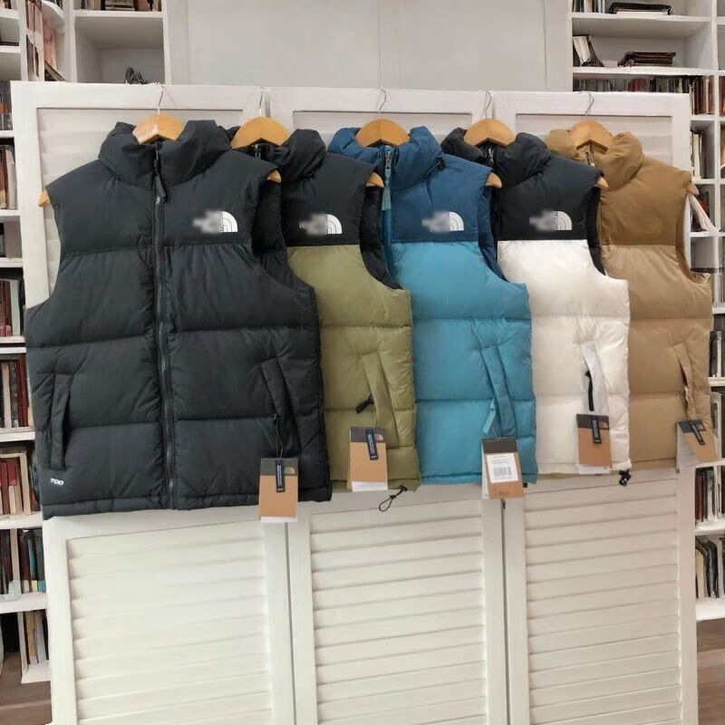 High Version North Face 1996 Vest Autumn and Winter Cotton Coat Loose Versatile Jacket New Style Waistcoat Warm Stand Collar Jacket Vest