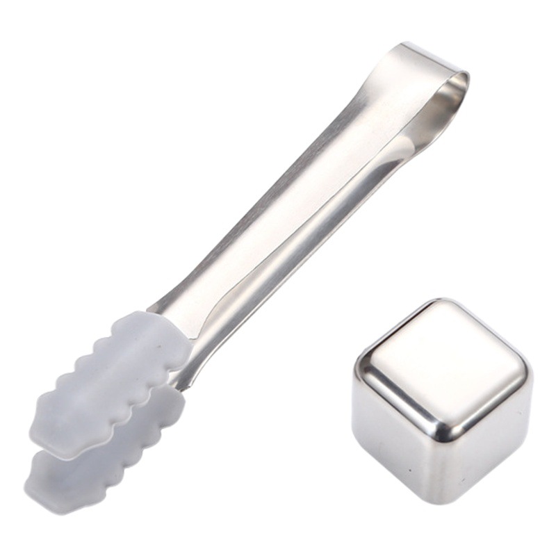 Cubos de hielo metálicos reutilizables de acero inoxidable 304, para whisky