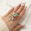 Fashionable retro design one size ring, European style, suitable for import, simple and elegant design