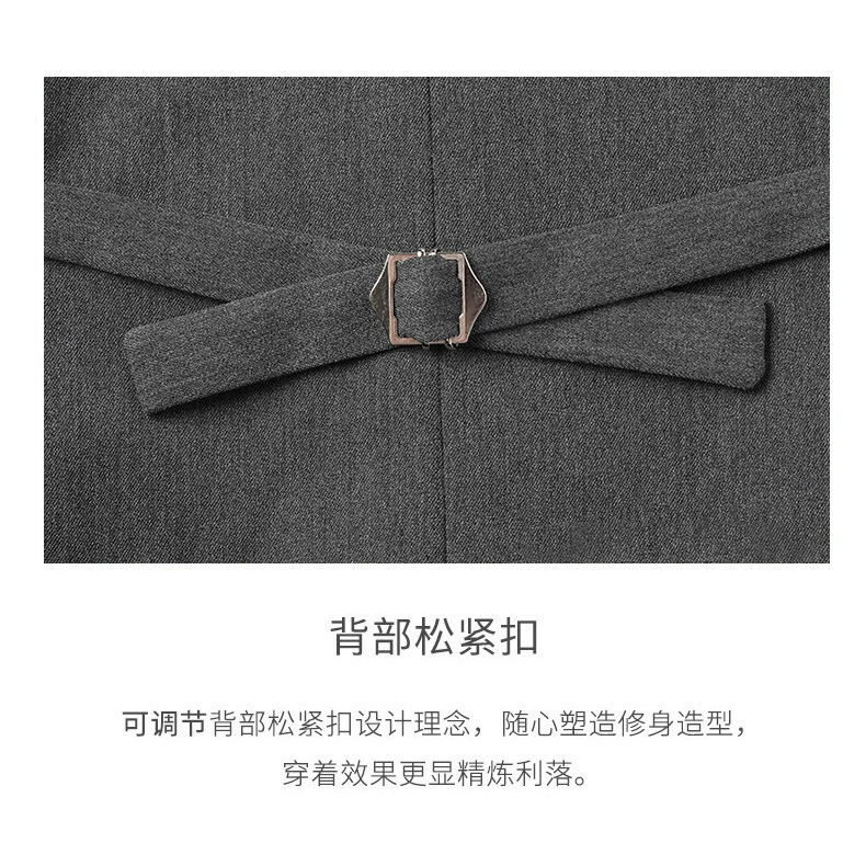Wholesale metal double-prong double happiness four-notch header buckle two-end pointed four-stroke eyelet cap vest adjustable active buckle