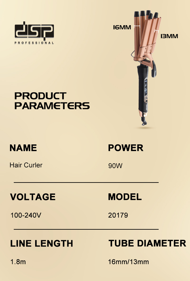 Bastone arricciacapelli automatico DSP Dansong con ricci grandi e onde che non danneggiano i capelli. Lo strumento per arricciare le persone pigre per uno styling domestico di lunga durata_voghion.com