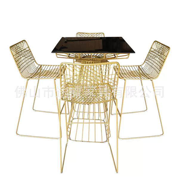 Italian Minimalist Bar Counter Creative Hollow Square Table High Bar Table Milk Tea Shop Cafe Bar Table Outdoor Cake Table