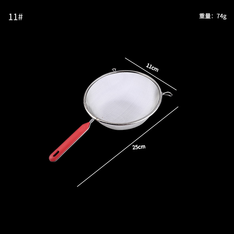 Colador doble de acero inoxidable, tamiz de harina o jugo, herramienta de cocina resistente, venta en lote