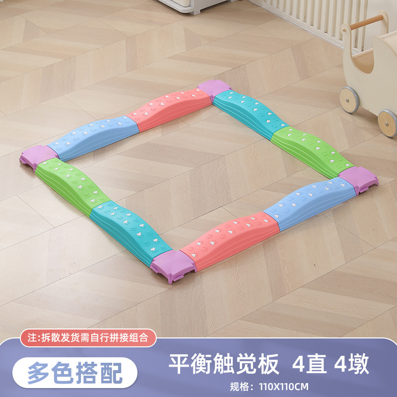 Fuente fábrica juguetes de educación temprana para niños equipo de entrenamiento de integración sensorial equilibrio táctil pisando el arco iris sobre el río material didáctico de piedra