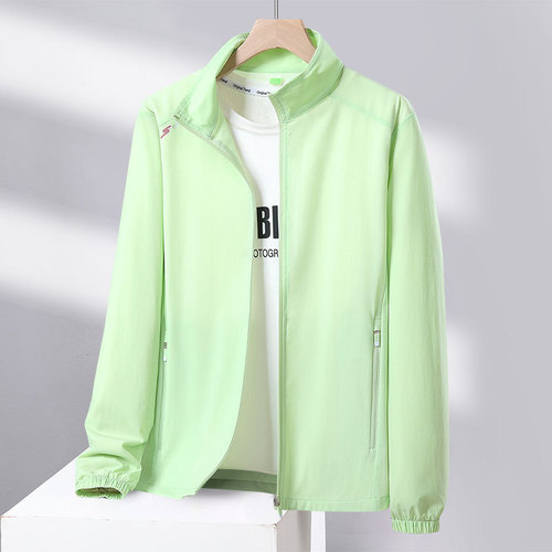 High-end ice silk sun protection clothing for men, summer ultra-thin outdoor skin clothing, quick-drying anti-UV sports jacket for women