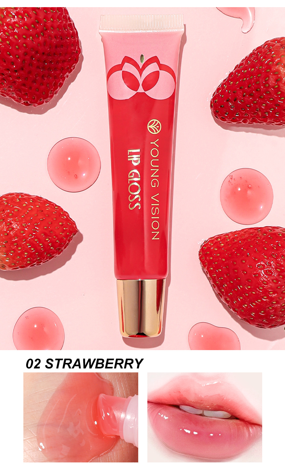 YOUNG VISION Glass Mirror Transparent Lip Oil, Lip Gloss, Mint Lip Liquid, Fruit Lip Gloss undefined