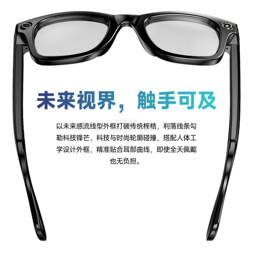 W610 8 megapíxeles AI fotografía gafas inteligentes Bluetooth llamada negra tecnología gafas de sol UV