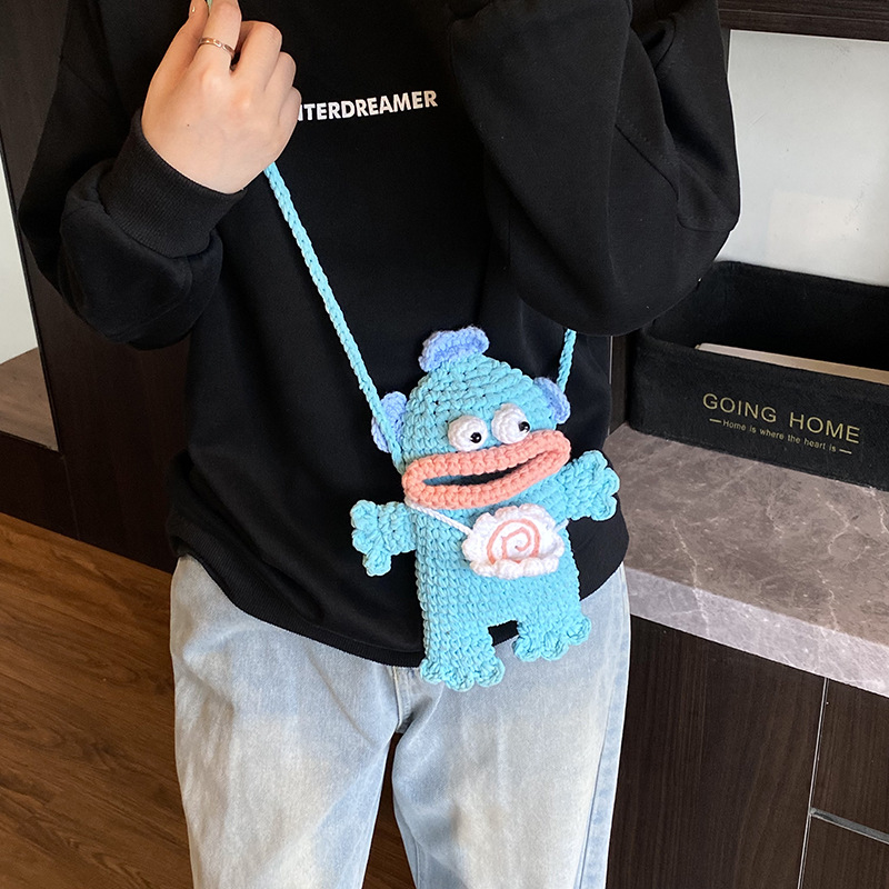 Azul lindos peces payaso para niños y niñas bolsas de hombro extrañas bolsas de dibujos animados para bebés mochilas ganchos bolsas de niños