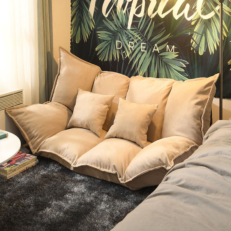 Home Tatami Folding Living Room Double Small Apartment Bedroom Sofa Bed Dual-Purpose Lazy Sofa Simple Cream Style