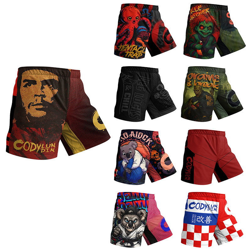Amazon Cross-Border European and American Men's New Shorts Men's Sports Casual Comfortable Digital Printed Shorts