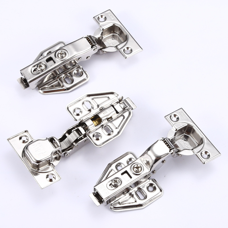 1.5" Water-Resistant 304 Stainless Steel Hinge with Damping Buffer for Cabinet Doors, Hydraulic Hinges for Wardrobe and Cabinet Doors