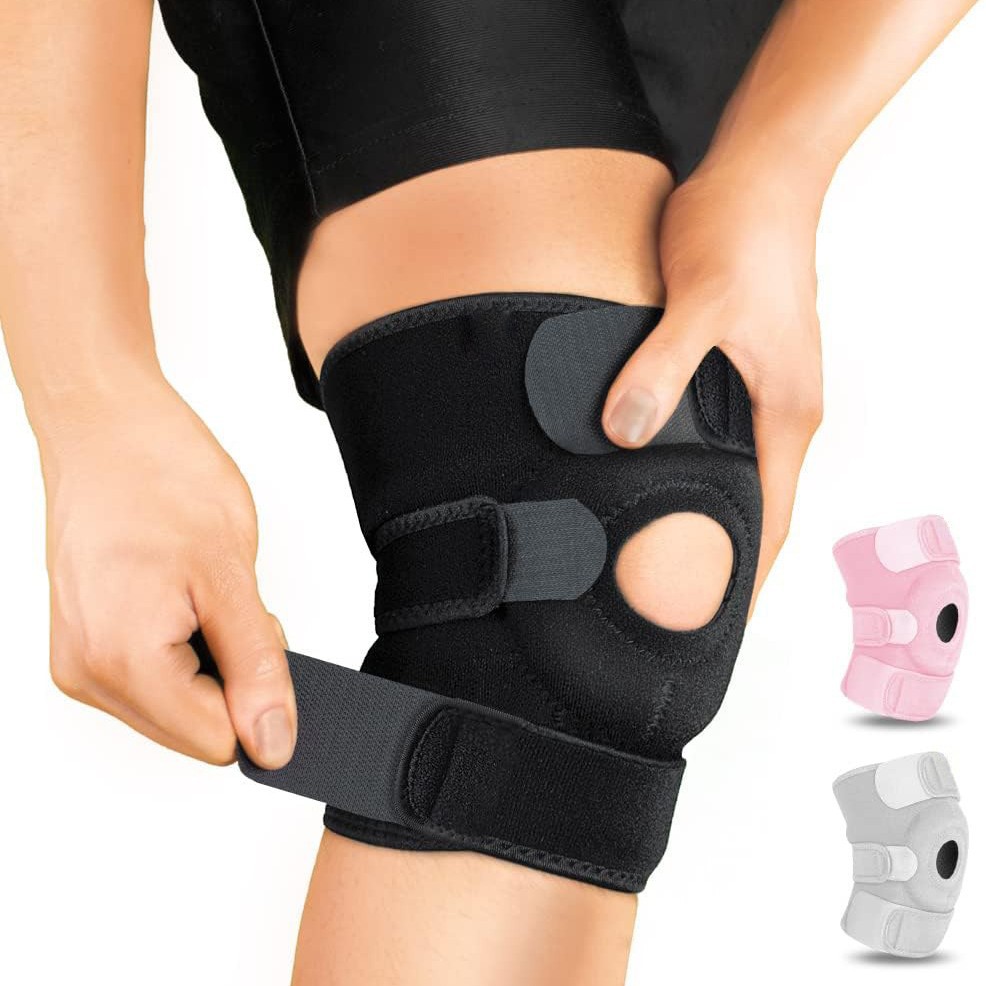 Rodilleras deportivas transfronterizas con soporte de resorte para hombre y mujer, para saltar la cuerda, esguinces, ciclismo, correr, baloncesto, equipo deportivo, equipo de protección.