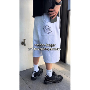European and American Foreign Trade Cross-border mertra Embroidered Letter Short Sweatpants Casual High Street Hip Hop Rap Street Wear Shorts