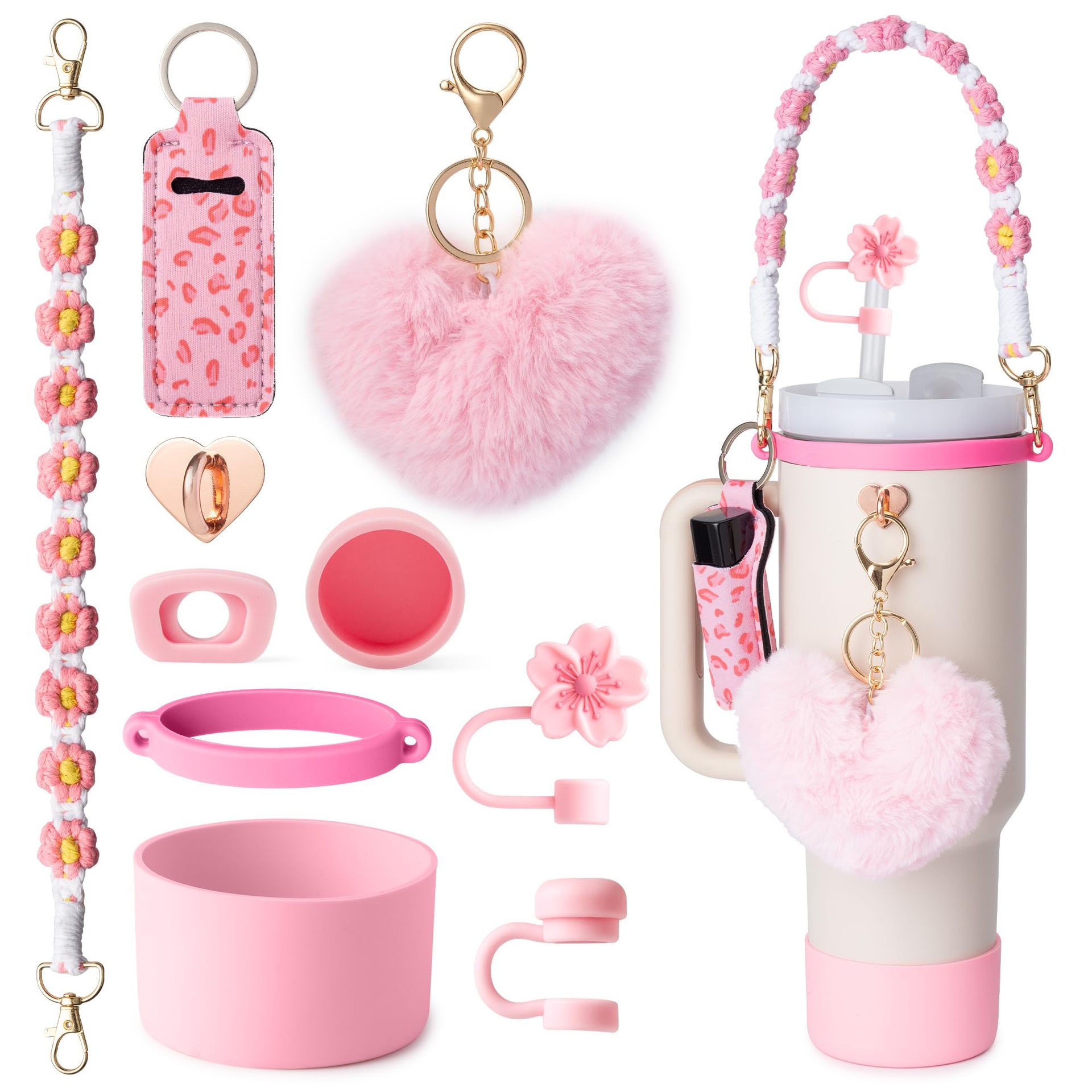110g Weight Straw Decorative Cap Kitchen and drinking utensils 1 Set Quantity Banquet, Party Occasion Nylon, Plush, Silica Gel Material Multicolor Pattern Casual, Elegant Style Casual Elegant Multicolor Nylon Plush Silica Gel Straw Decorative Cap 1 Set 无