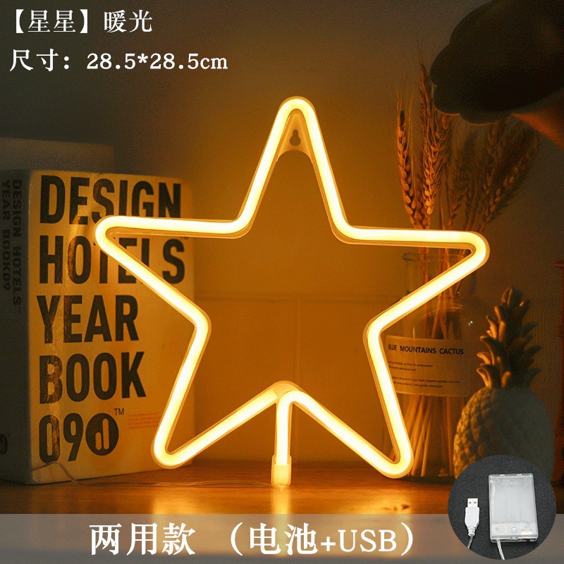 Lámpara de neón LED modelada luz nocturna dormitorio rojo en línea pared decoración lámpara de fiesta de cumpleaños atmósfera lámpara de color